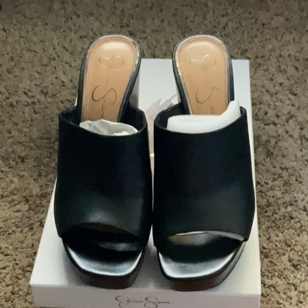 Jessica Simpson - Shantelle leather wedges